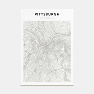 Pittsburgh Map Portrait Poster