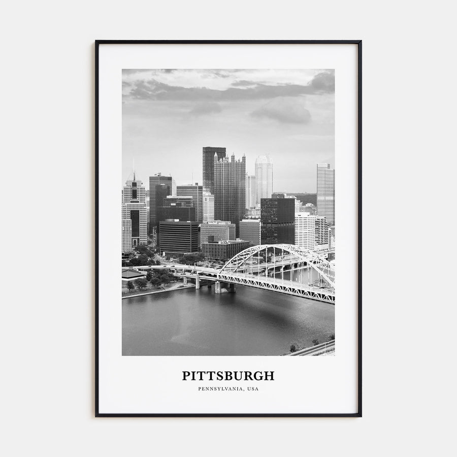 Pittsburgh Portrait B&W No 1 Poster