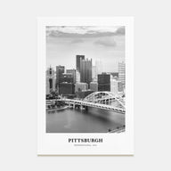 Pittsburgh Portrait B&W No 1 Poster