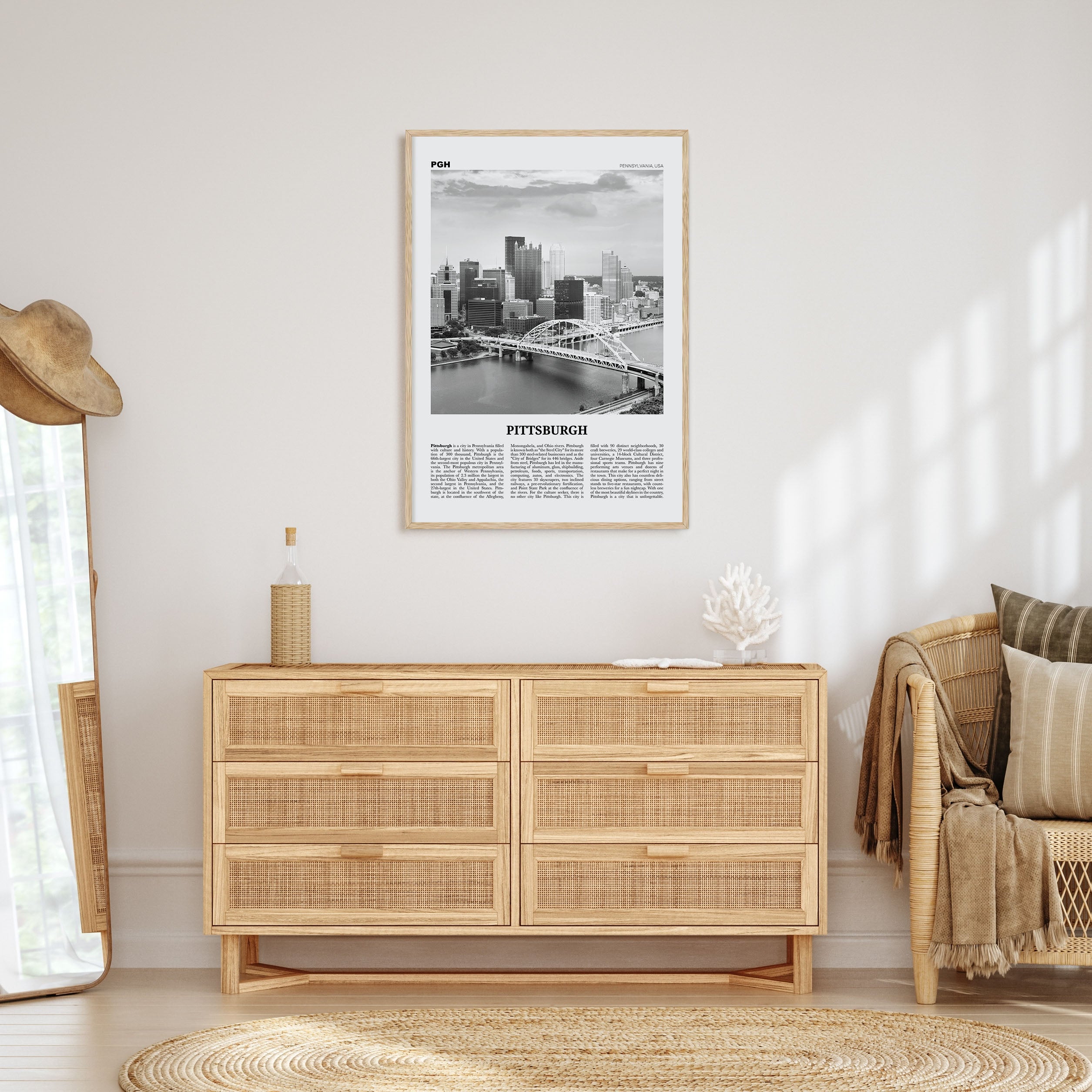 Pittsburgh Travel B&W No 1 Poster