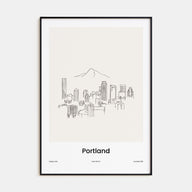 Portland, Oregon Drawn Poster