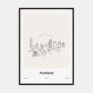 Portland, Oregon Drawn Poster