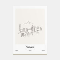 Portland, Oregon Drawn Poster