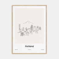Portland, Oregon Drawn Poster