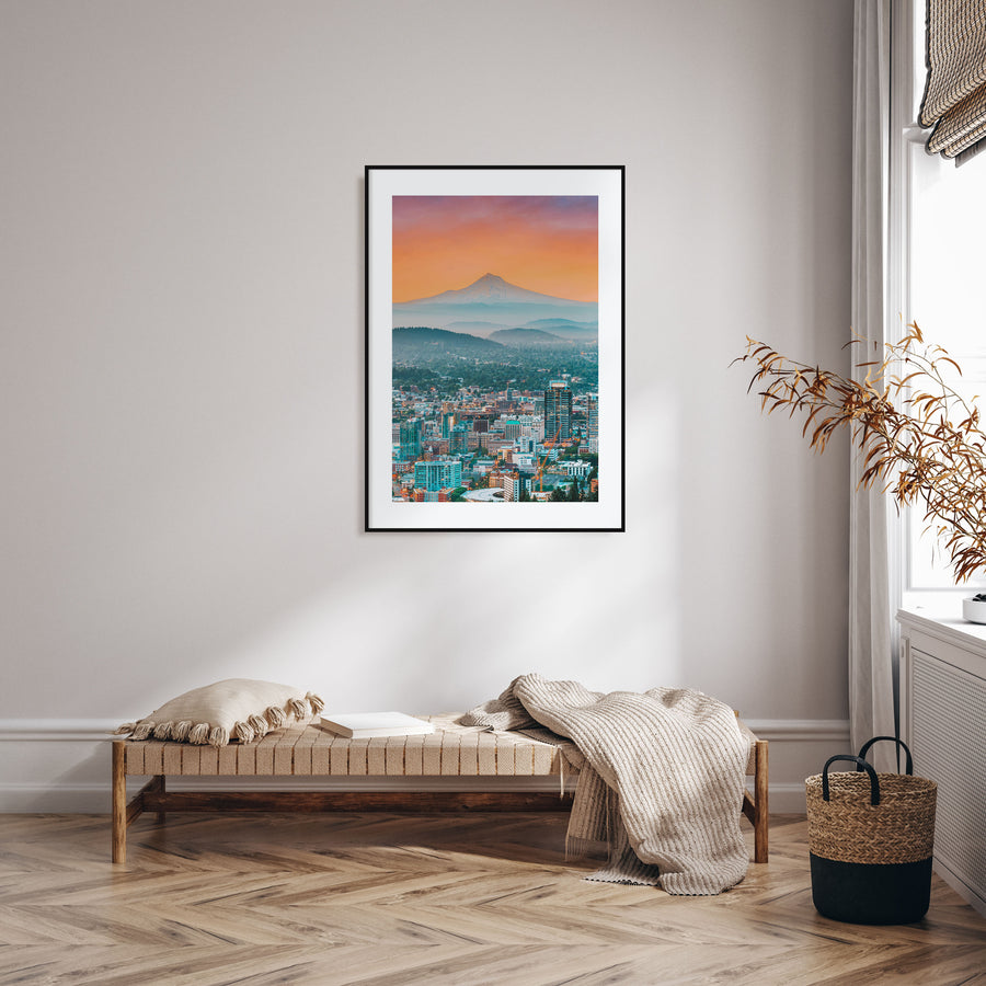 Portland, Oregon Photo Color Poster