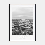 Portland, Oregon Portrait B&W No 1 Poster