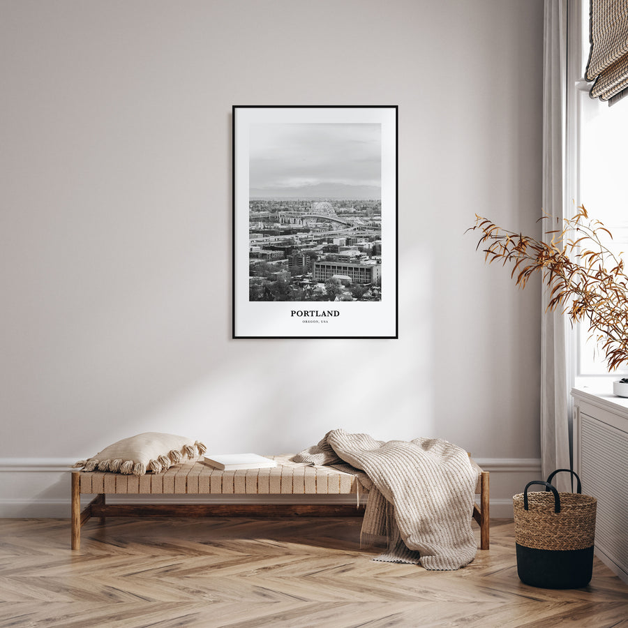 Portland, Oregon Portrait B&W No 1 Poster