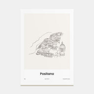 Positano Drawn Poster