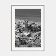 Puerto Vallarta Photo B&W Poster