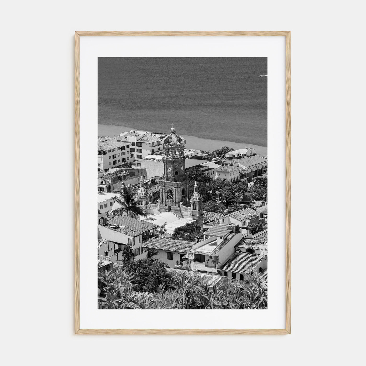 Puerto Vallarta Photo B&W Poster