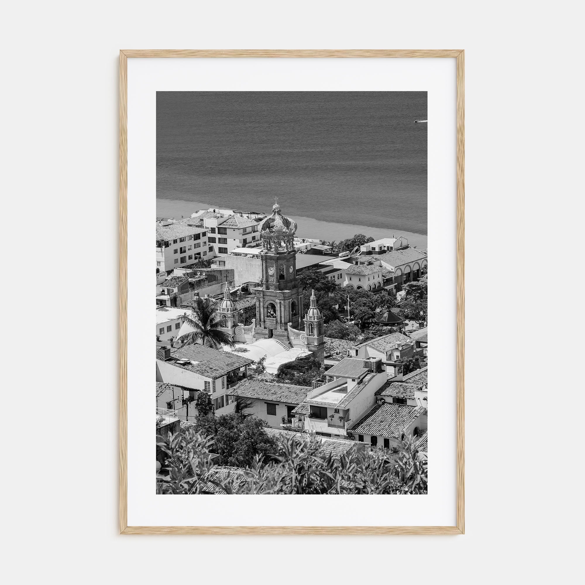 Puerto Vallarta Photo B&W Poster