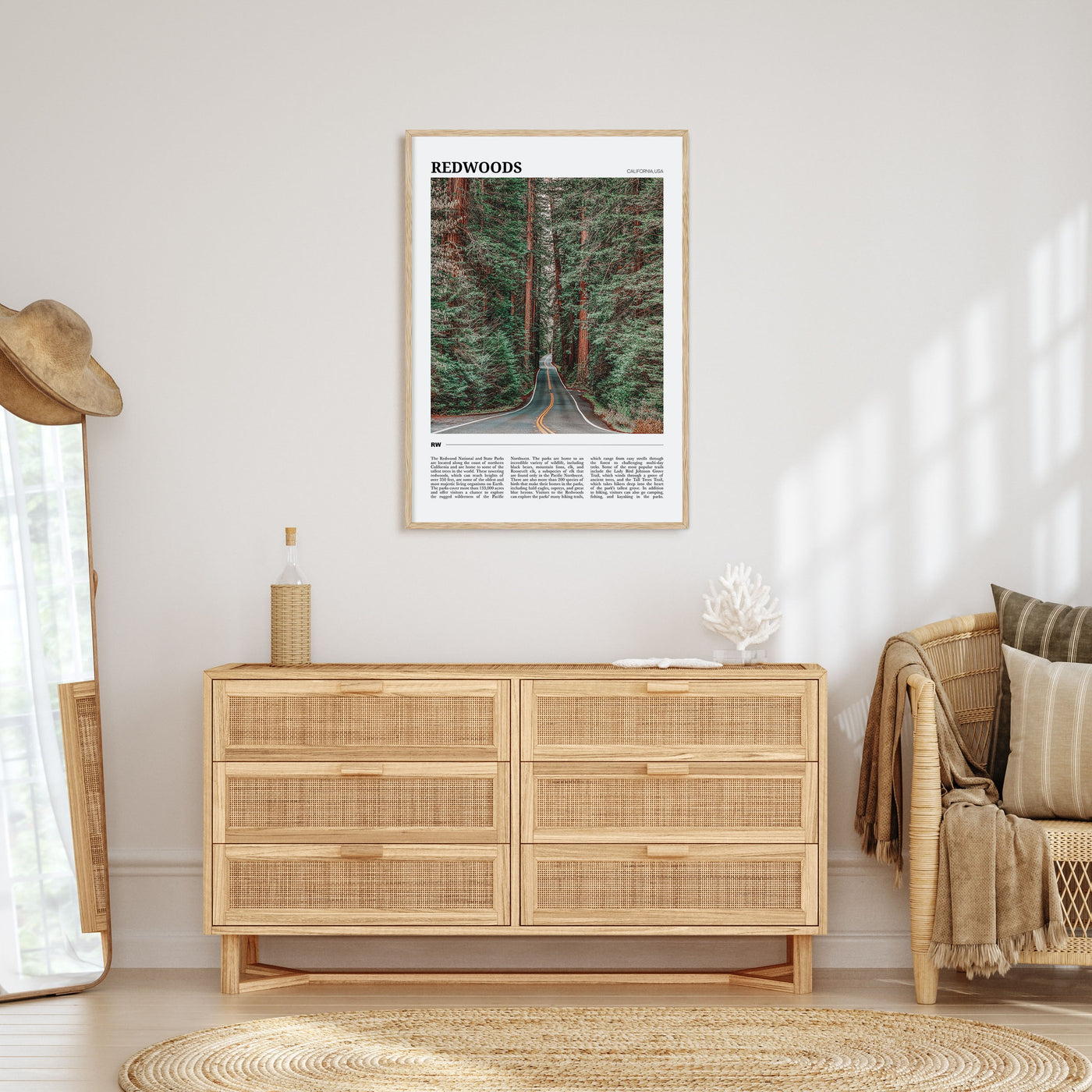 Redwoods Travel Color Poster