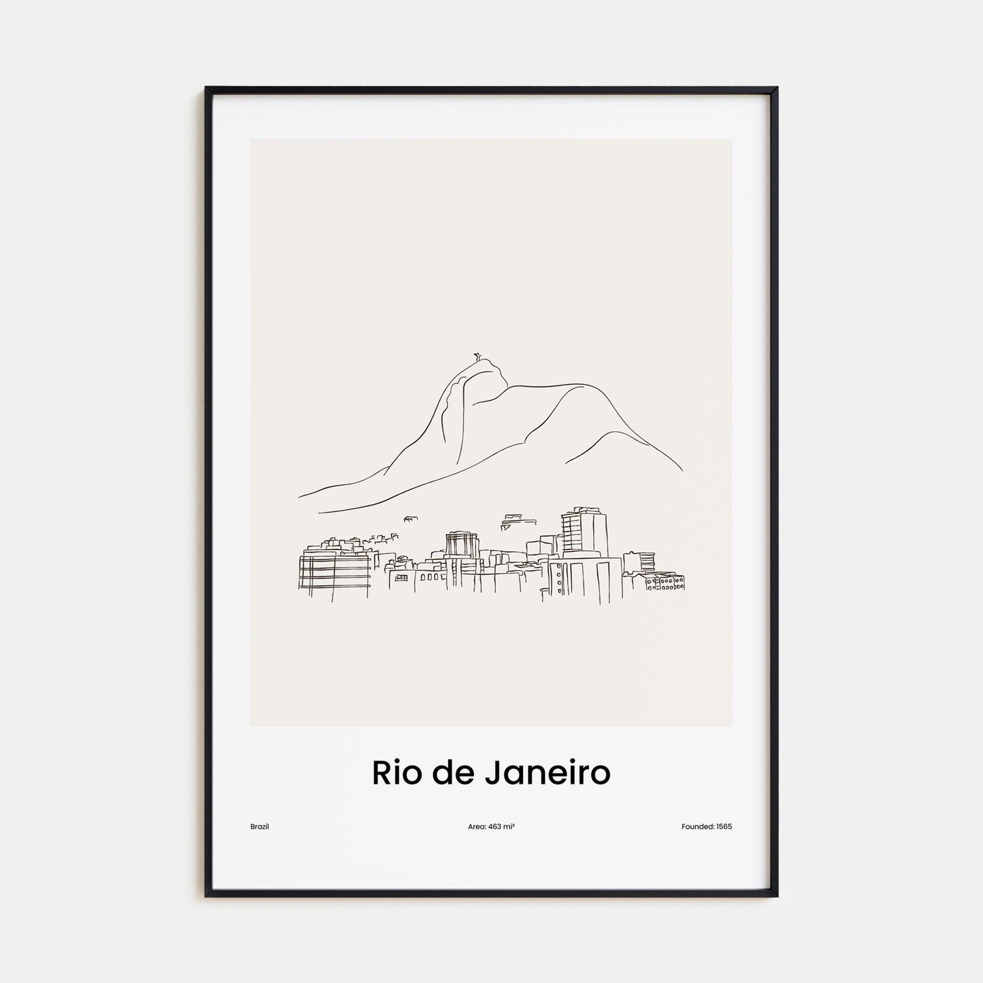 Rio de Janeiro Drawn No 1 Poster
