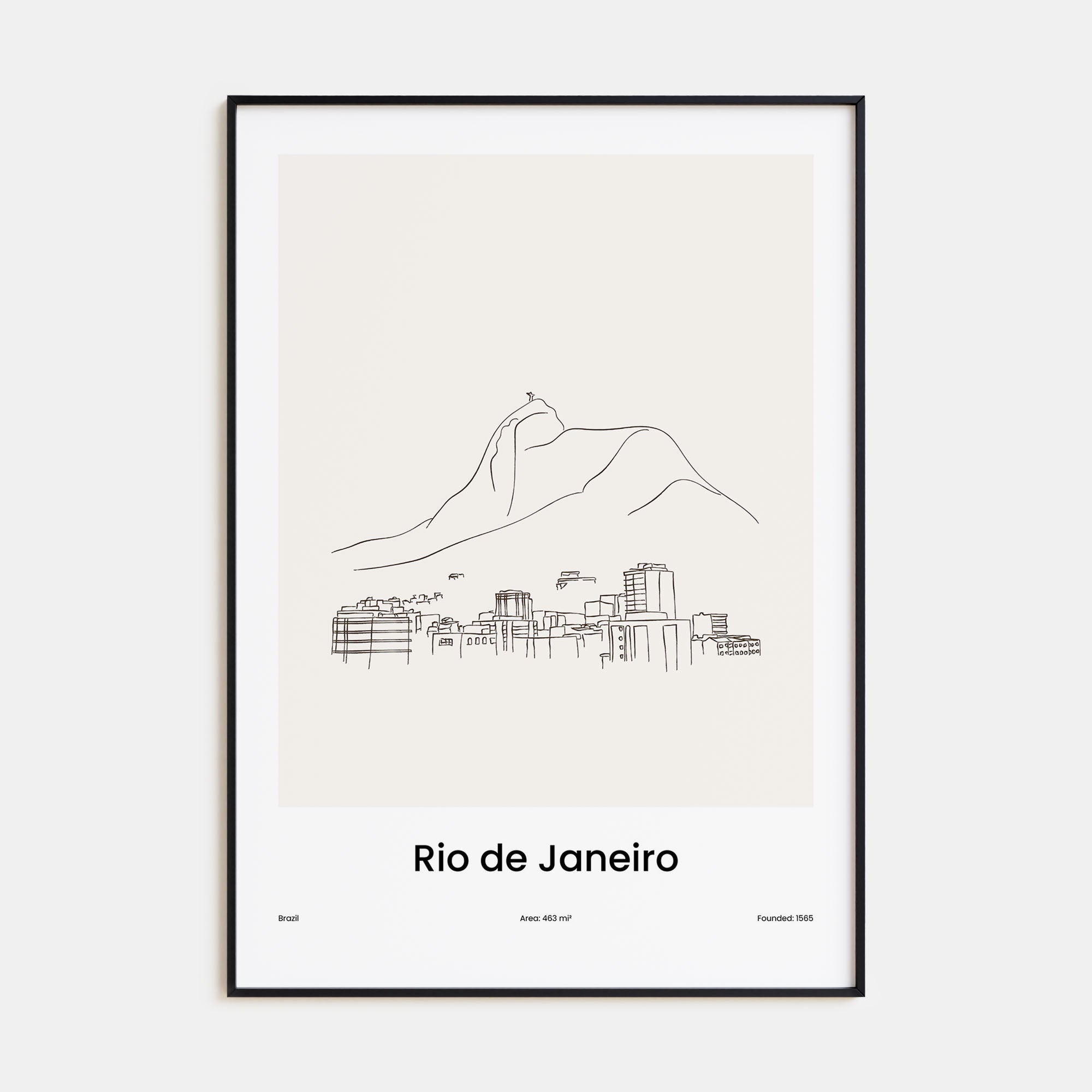 Rio de Janeiro Drawn No 1 Poster