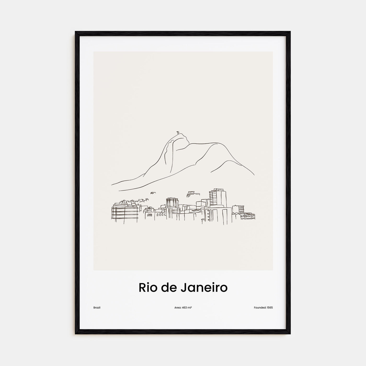 Rio de Janeiro Drawn No 1 Poster
