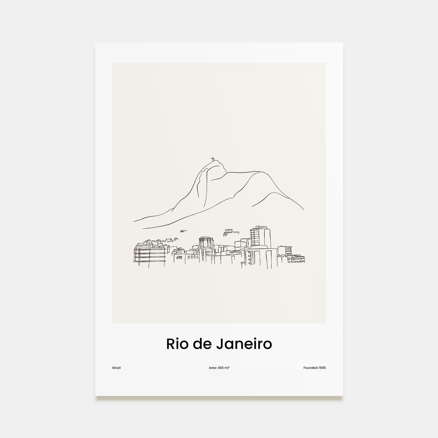 Rio de Janeiro Drawn No 1 Poster