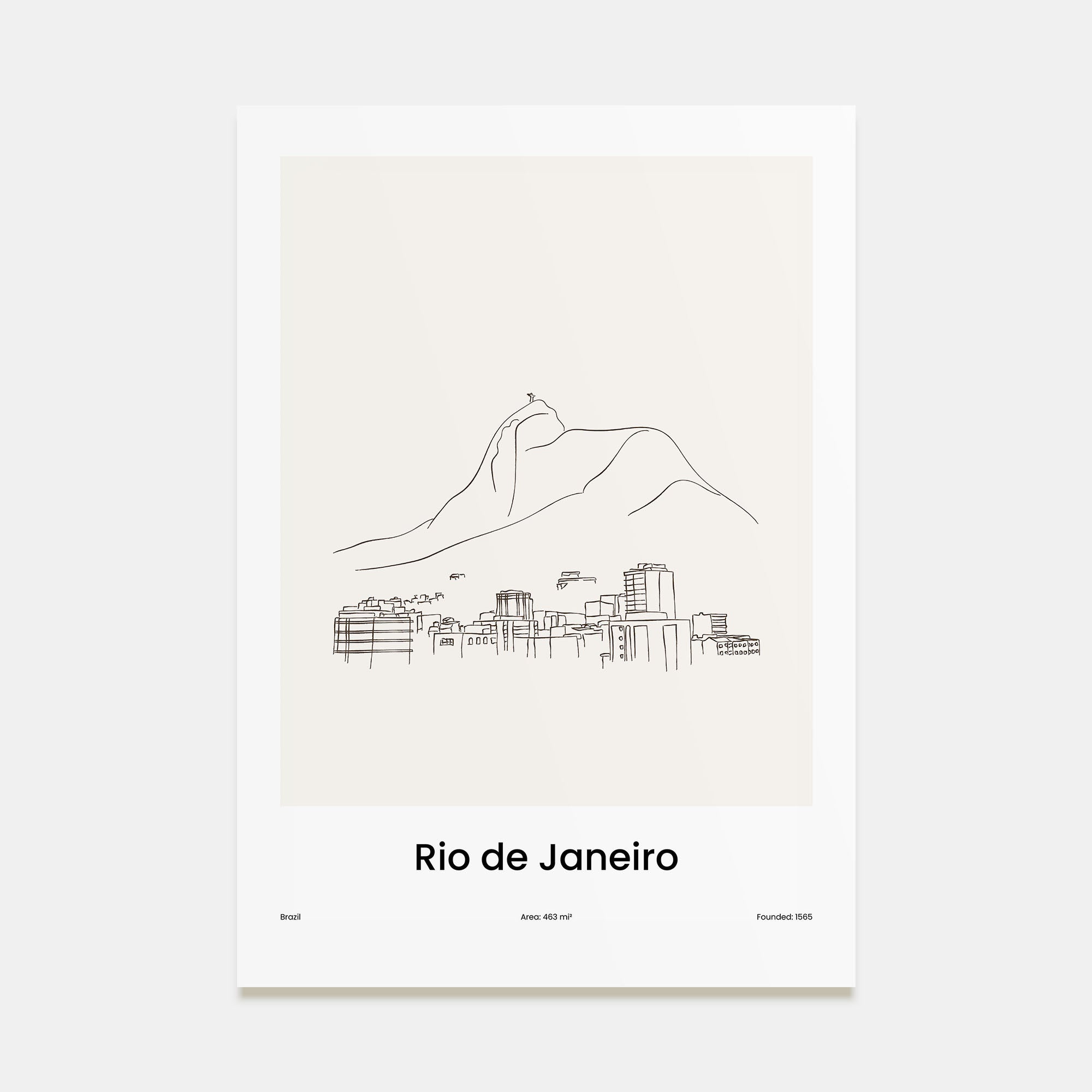 Rio de Janeiro Drawn No 1 Poster