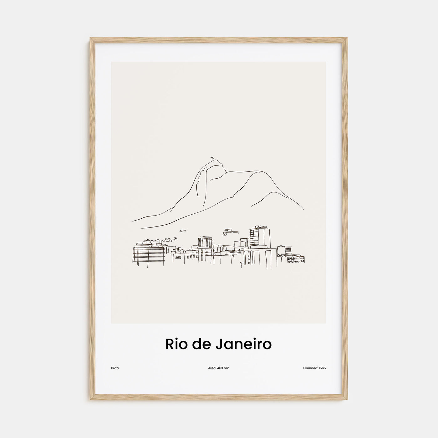 Rio de Janeiro Drawn No 1 Poster