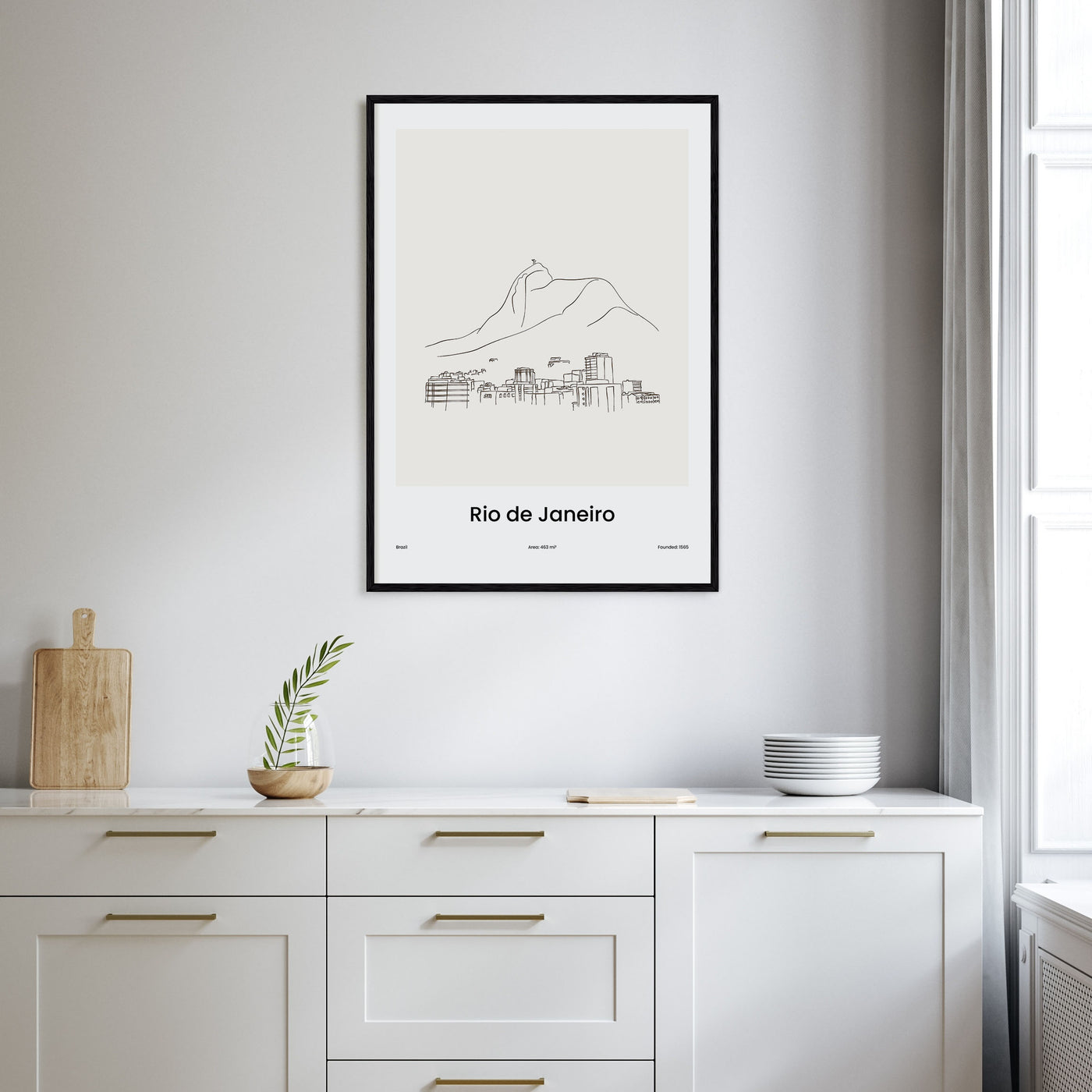 Rio de Janeiro Drawn No 1 Poster