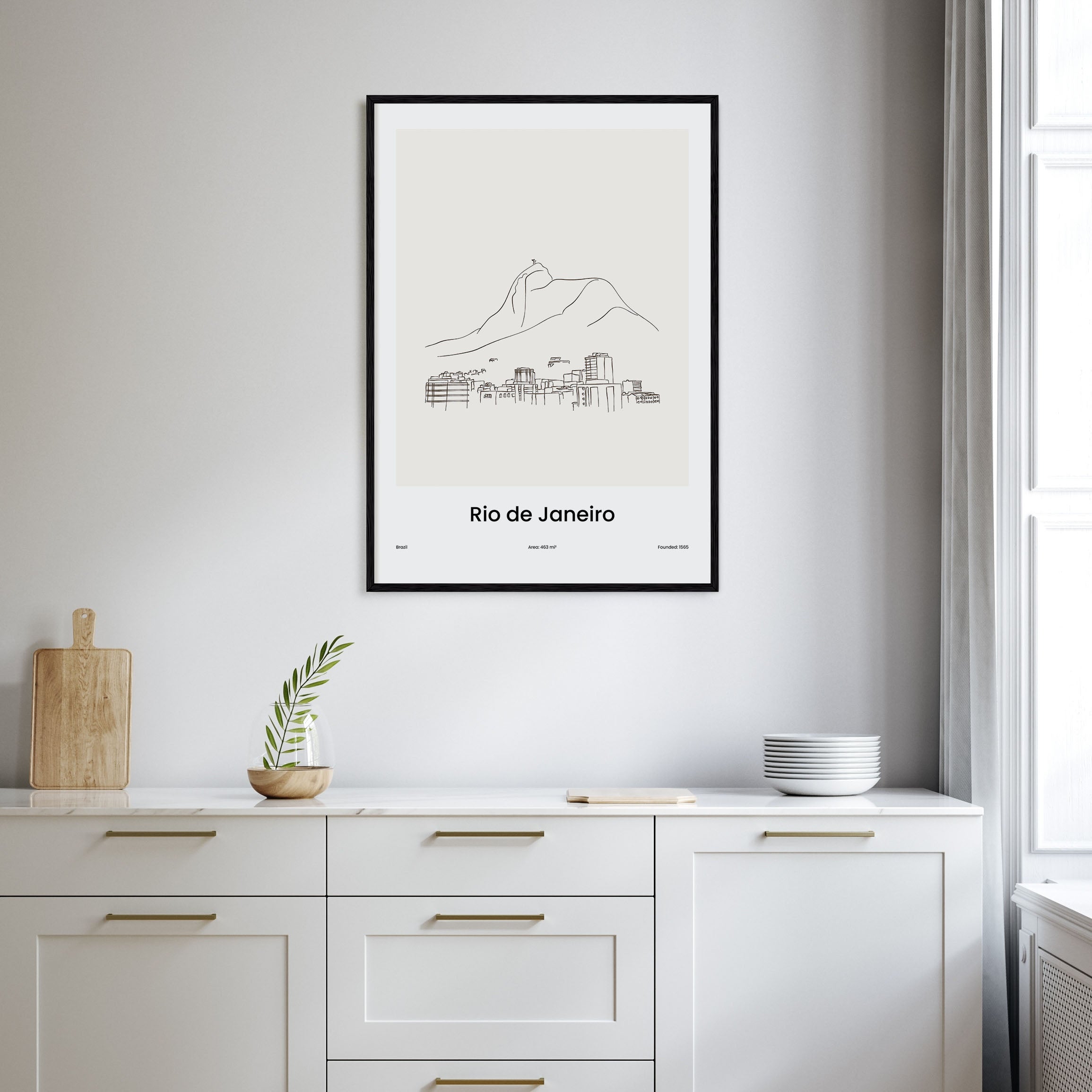 Rio de Janeiro Drawn No 1 Poster