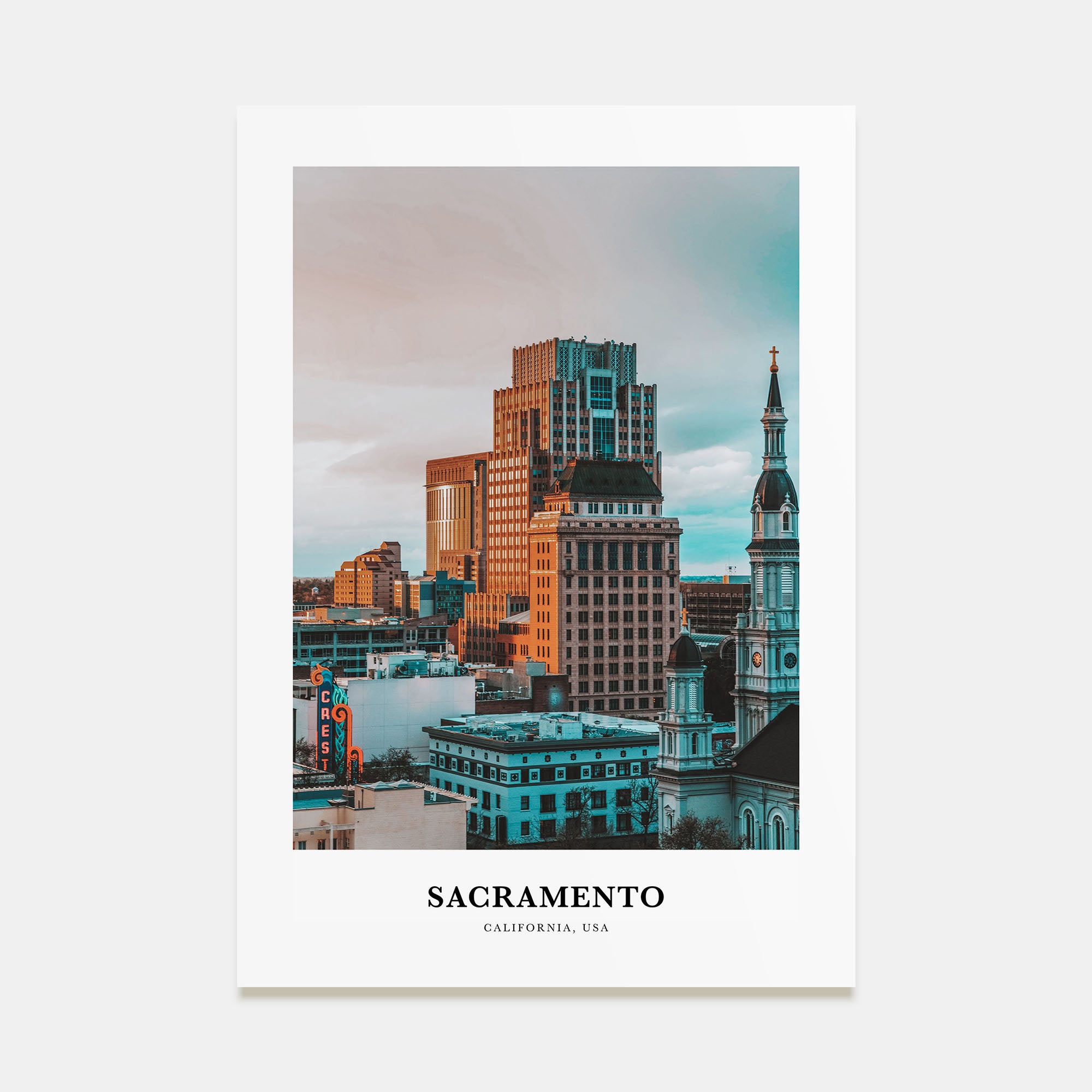 Sacramento Portrait Color Poster