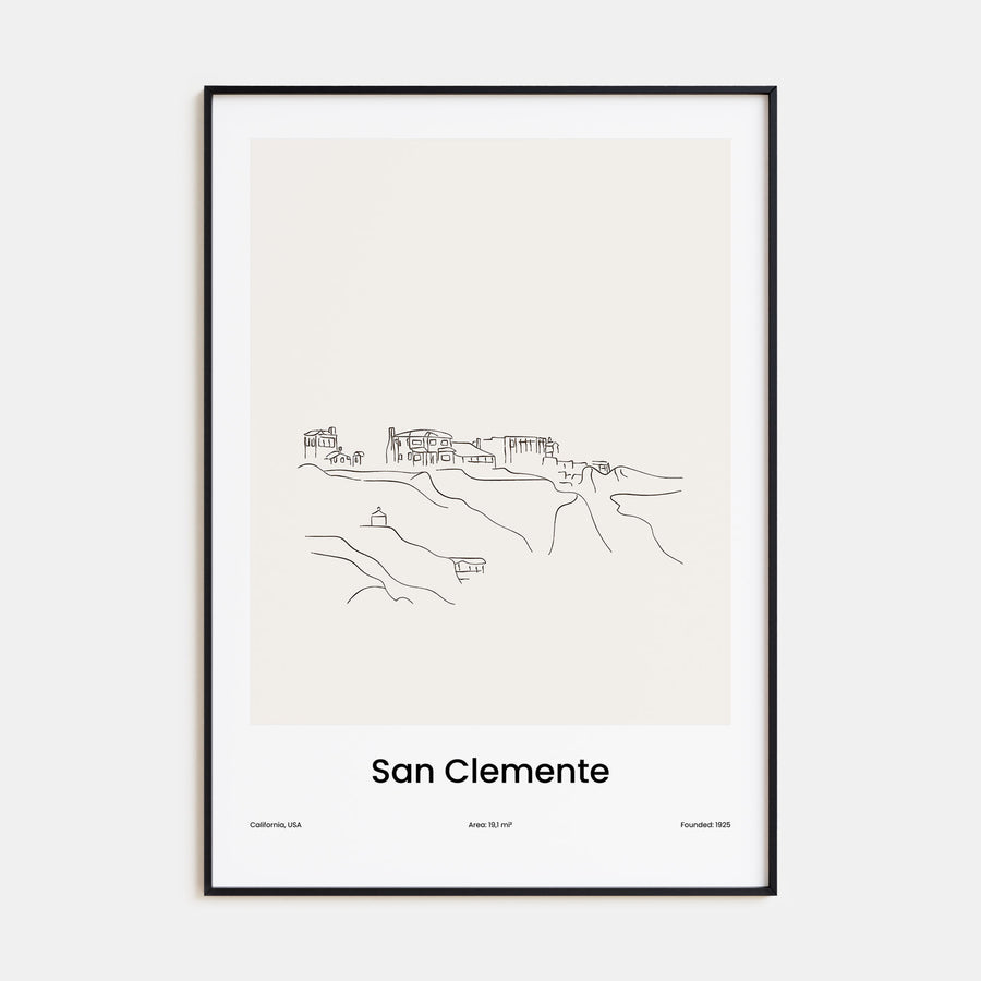San Clemente Drawn Poster