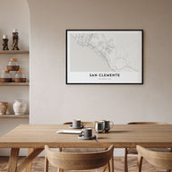 San Clemente Map Landscape Poster