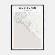 San Clemente Map Portrait Poster