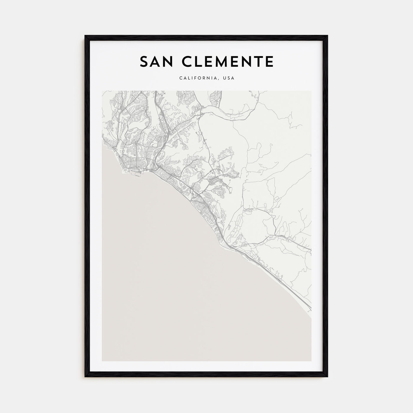 San Clemente Map Portrait Poster