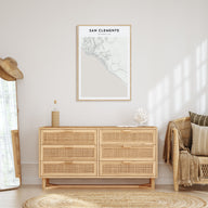 San Clemente Map Portrait Poster