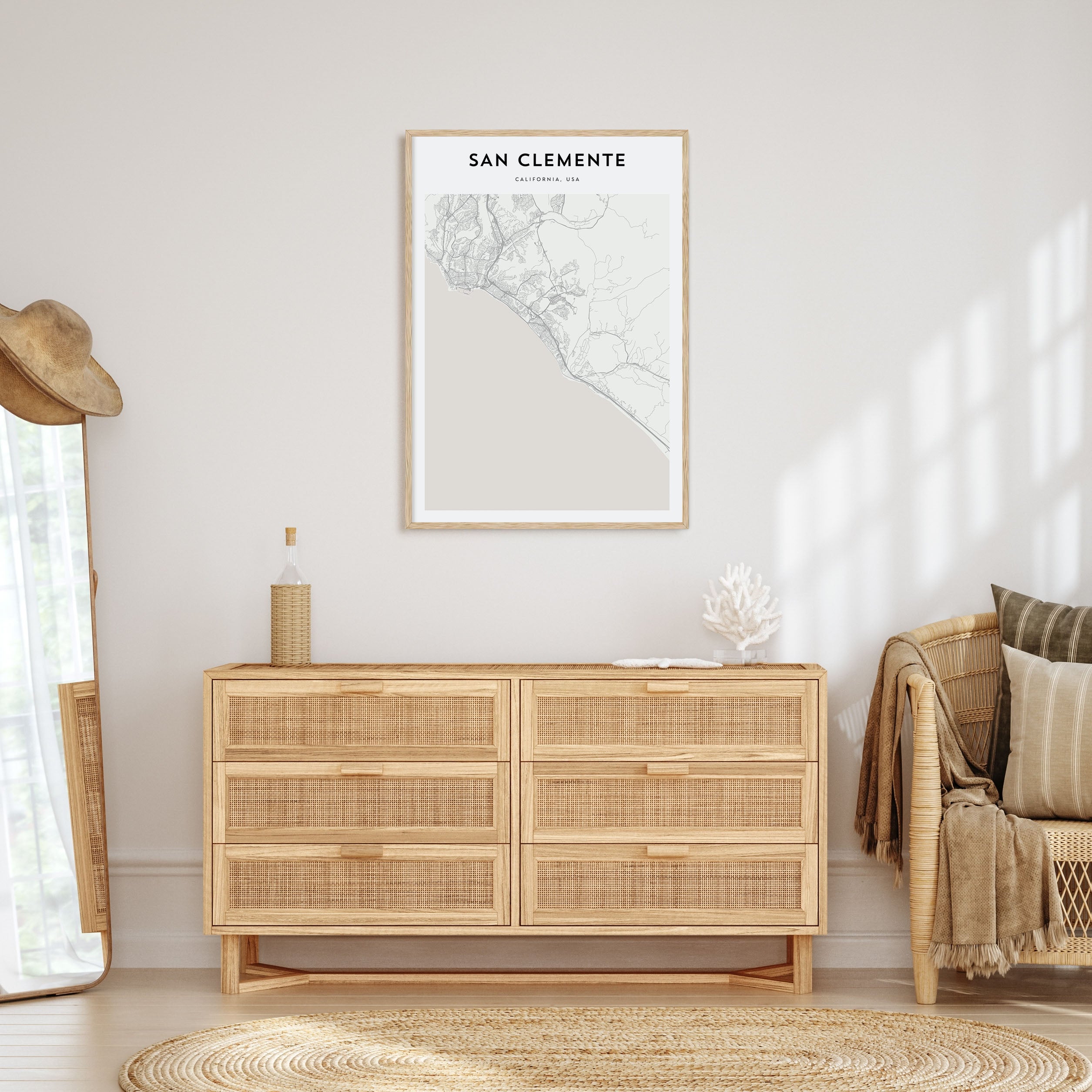 San Clemente Map Portrait Poster