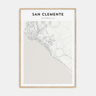 San Clemente Map Portrait Poster