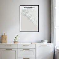 San Clemente Map Portrait Poster
