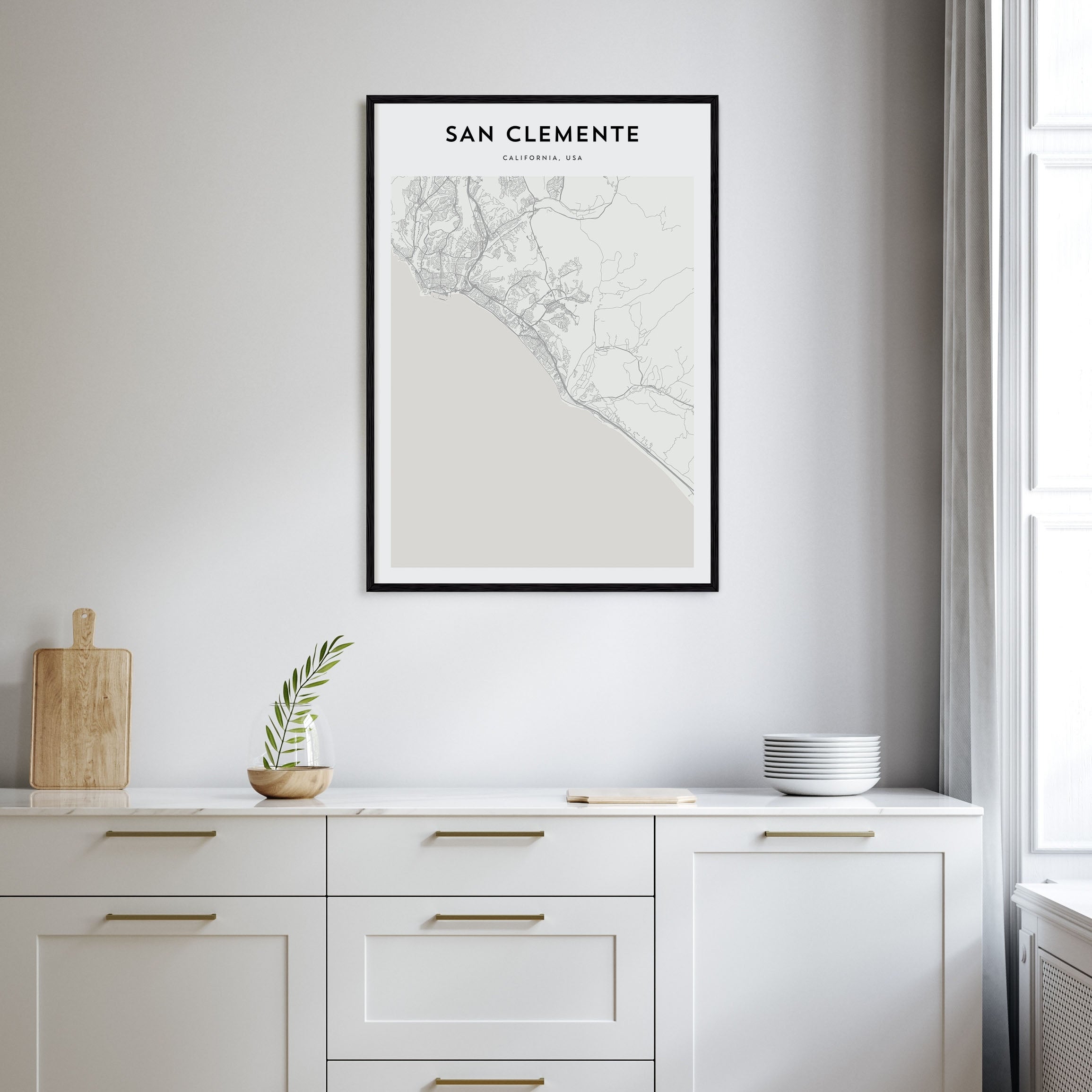 San Clemente Map Portrait Poster