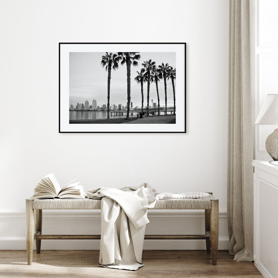 San Diego Landscape B&W No 2 Poster