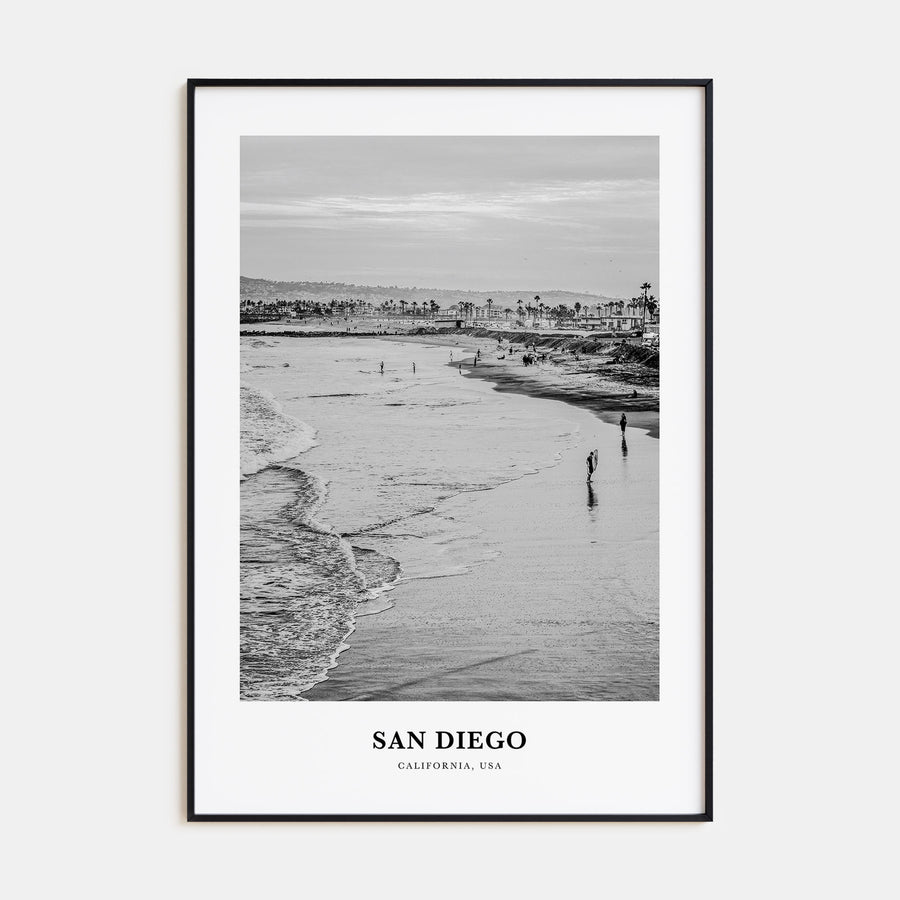 San Diego Portrait B&W No 1 Poster