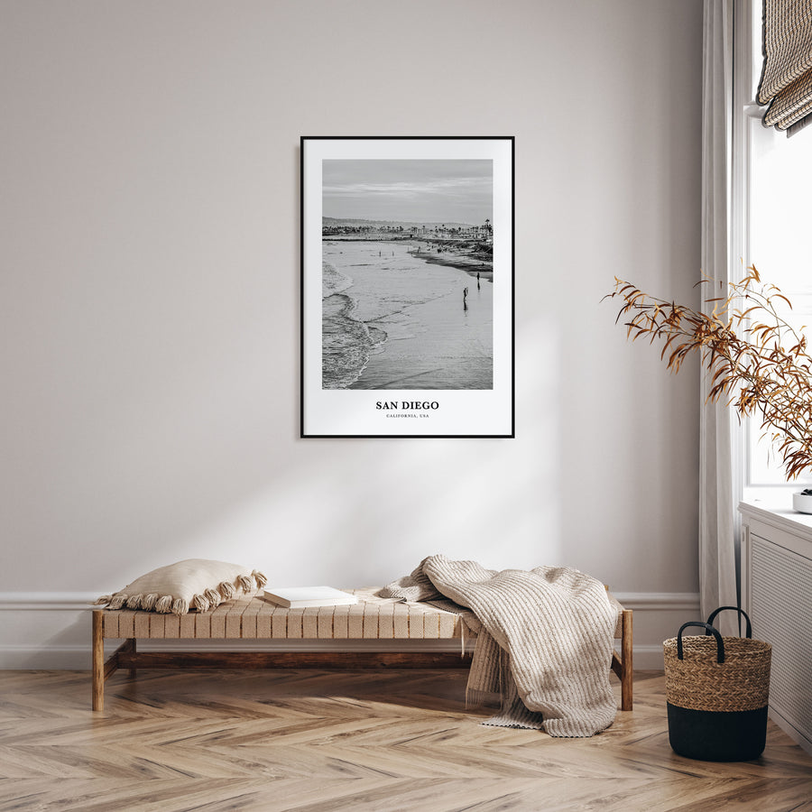 San Diego Portrait B&W No 1 Poster