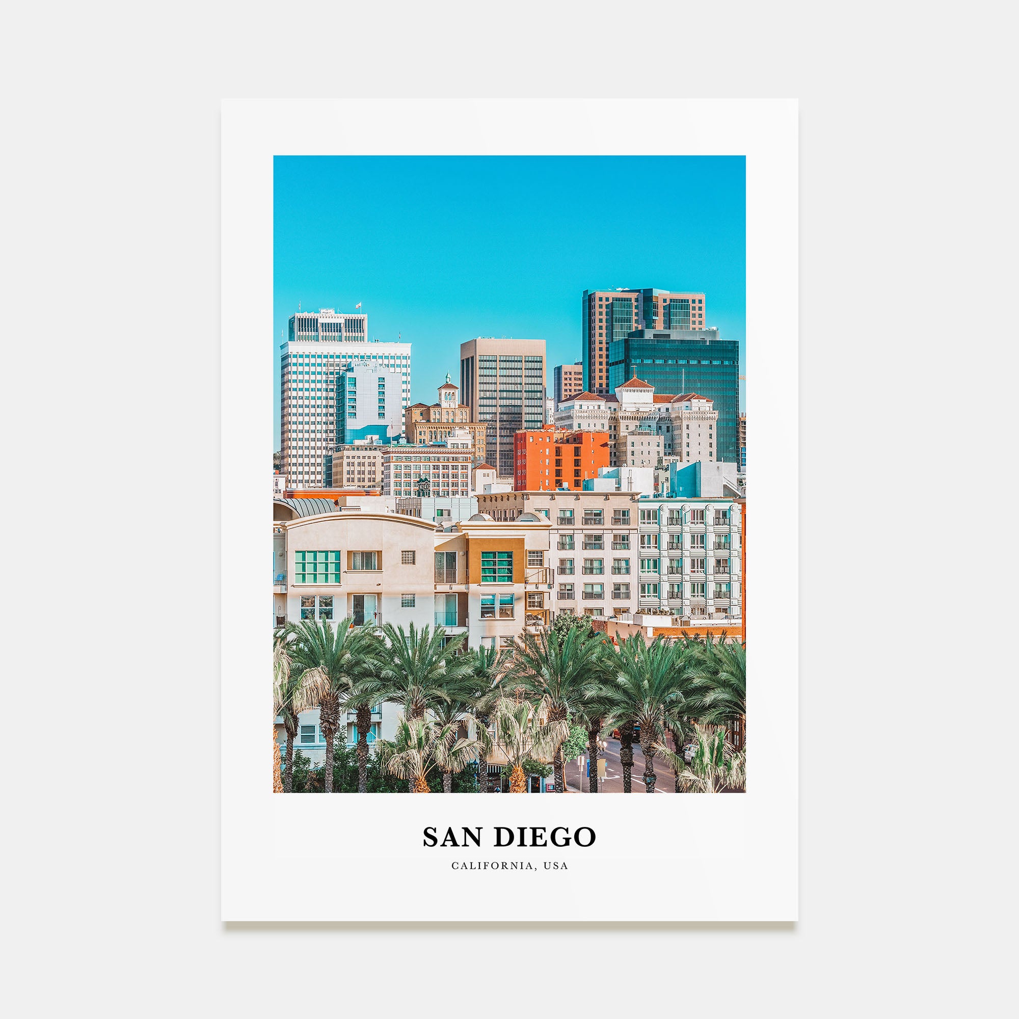 San Diego Portrait Color No 2 Poster