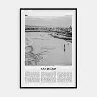 San Diego Travel B&W No 1 Poster
