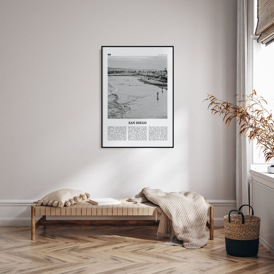 San Diego Travel B&W No 1 Poster