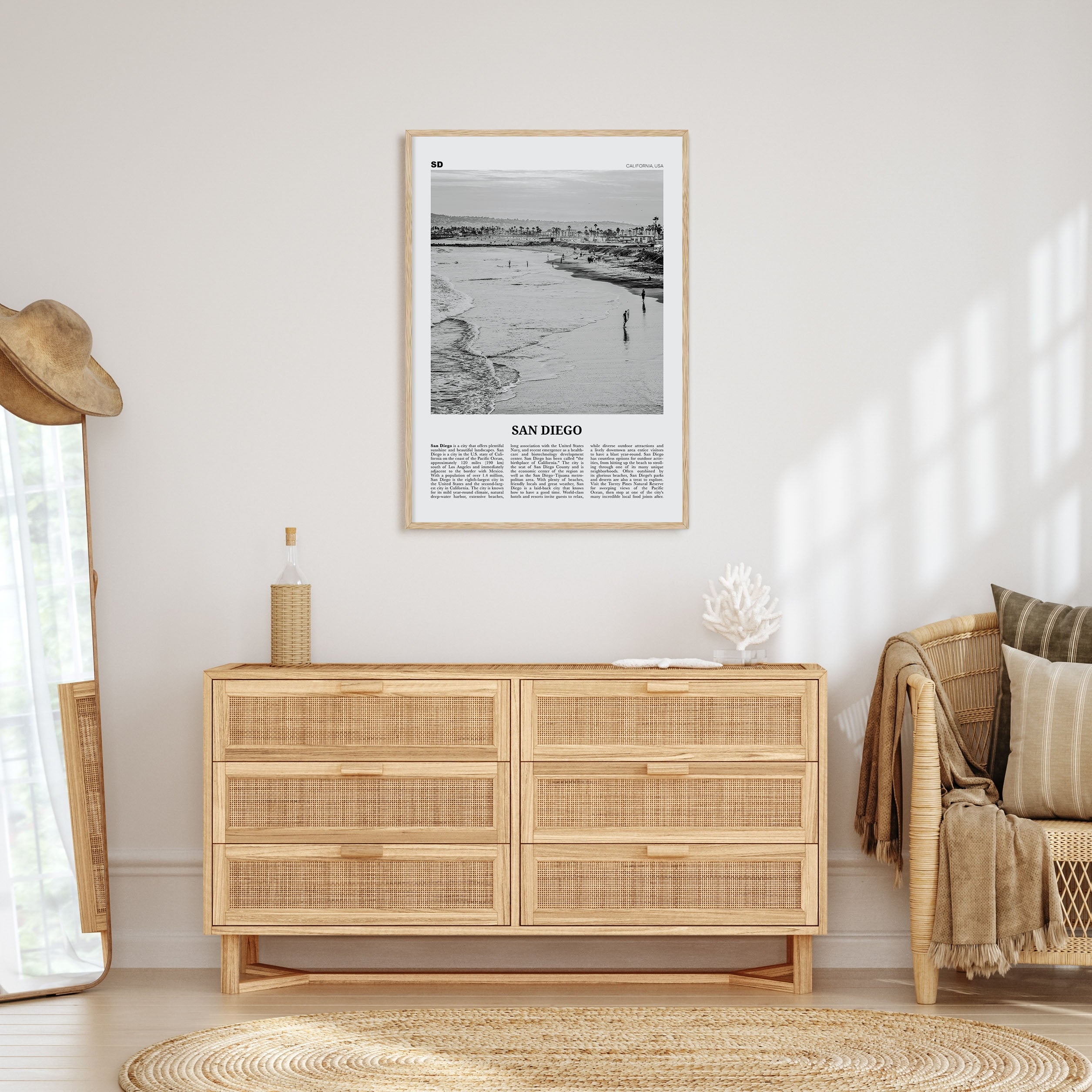 San Diego Travel B&W No 1 Poster