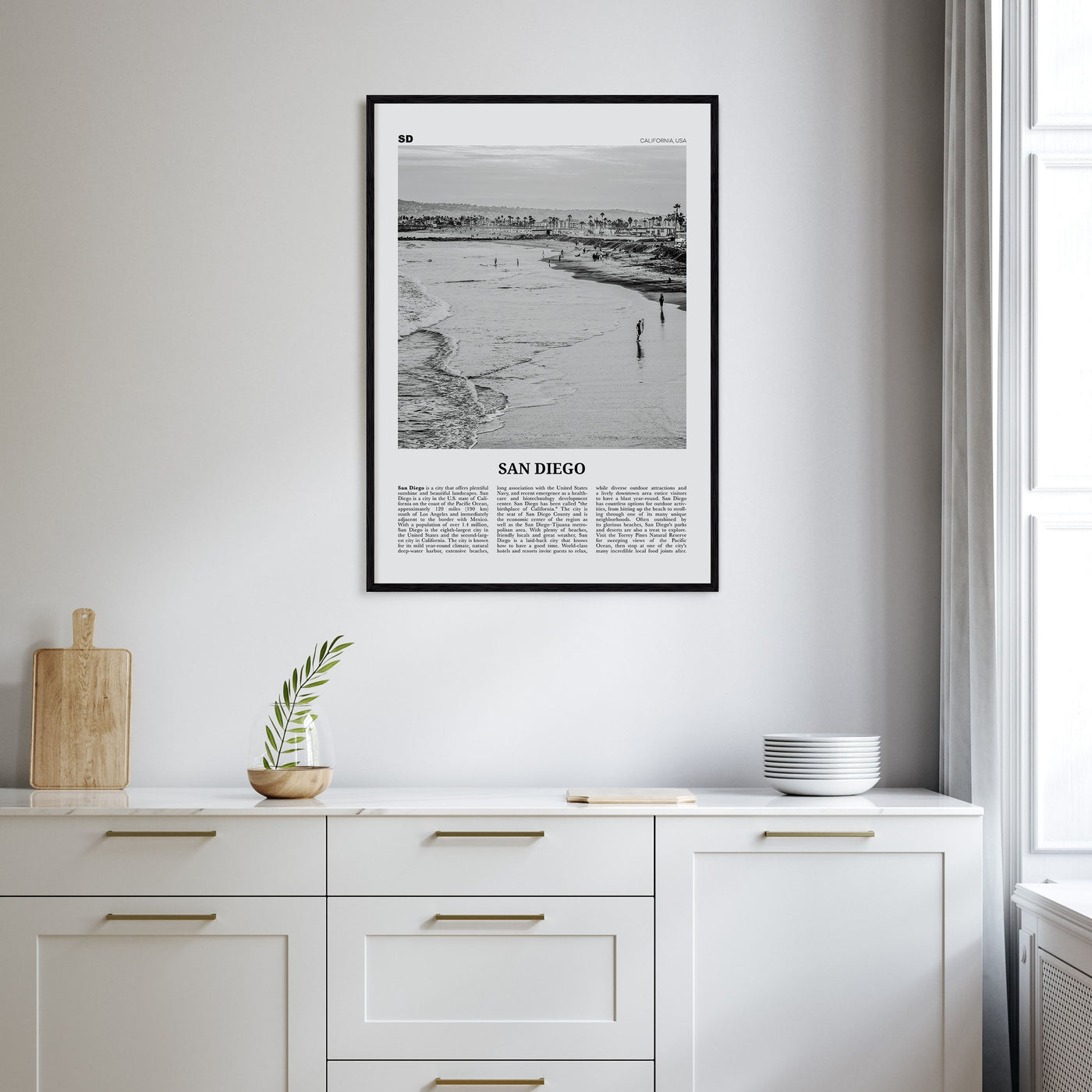San Diego Travel B&W No 1 Poster