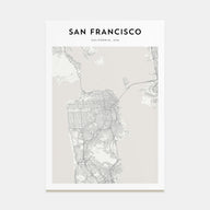 San Francisco Map Portrait Poster