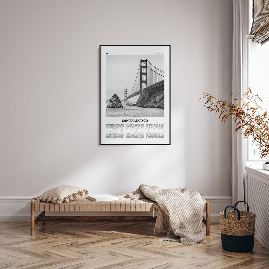 San Francisco Travel B&W No 1 Poster