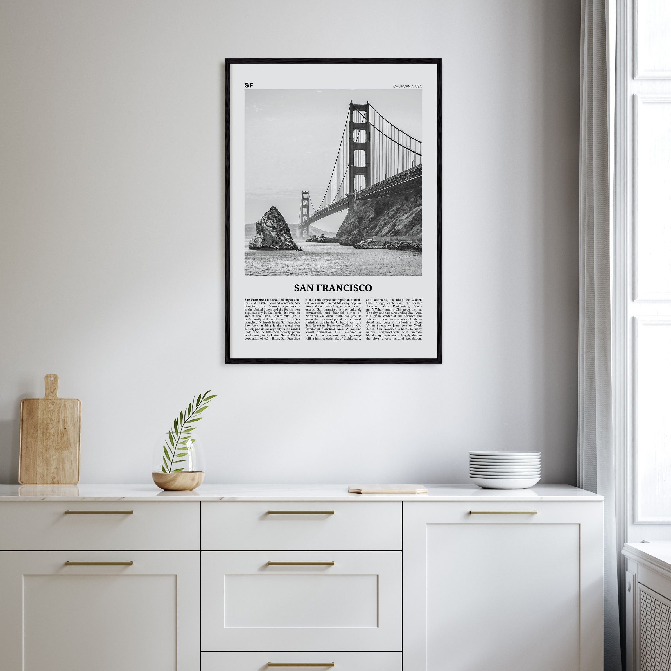 San Francisco Travel B&W No 1 Poster