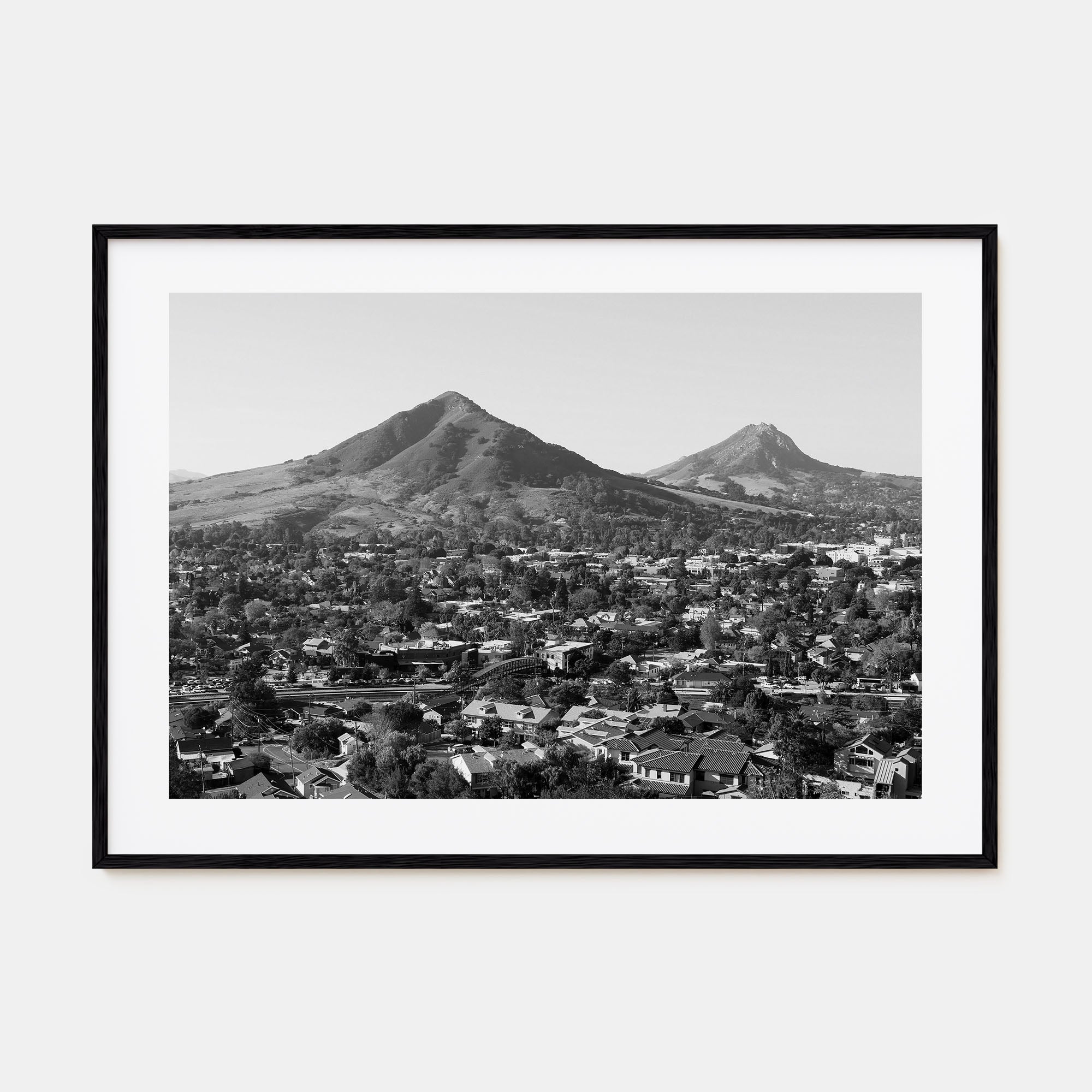 San Luis Obispo Landscape B&W Poster