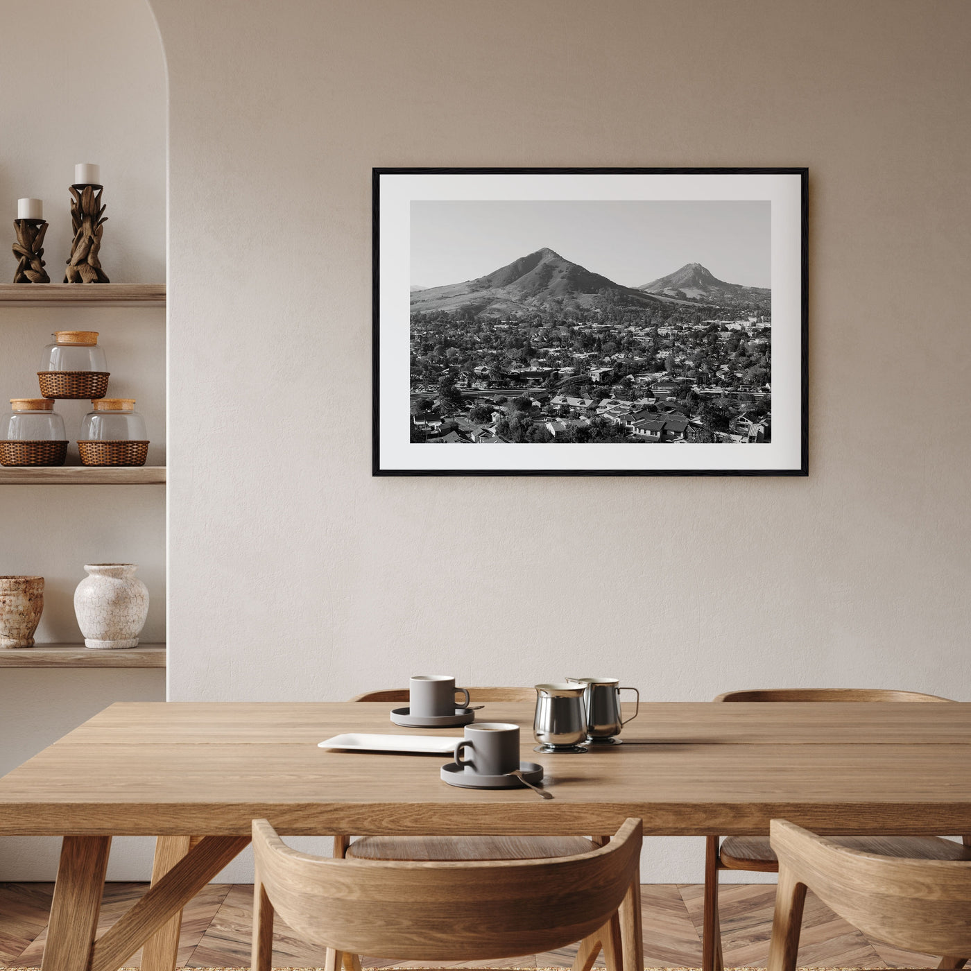 San Luis Obispo Landscape B&W Poster