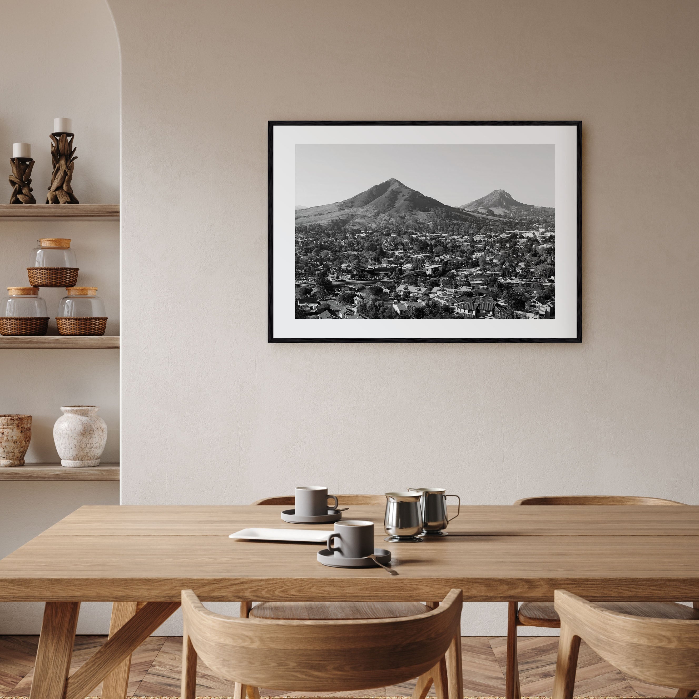 San Luis Obispo Landscape B&W Poster