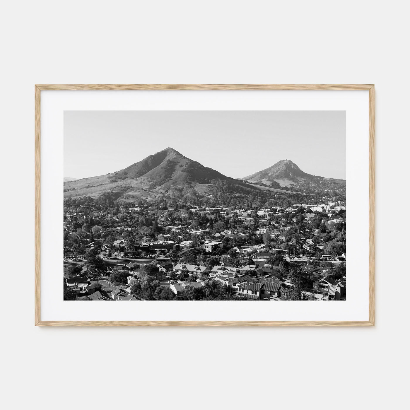 San Luis Obispo Landscape B&W Poster