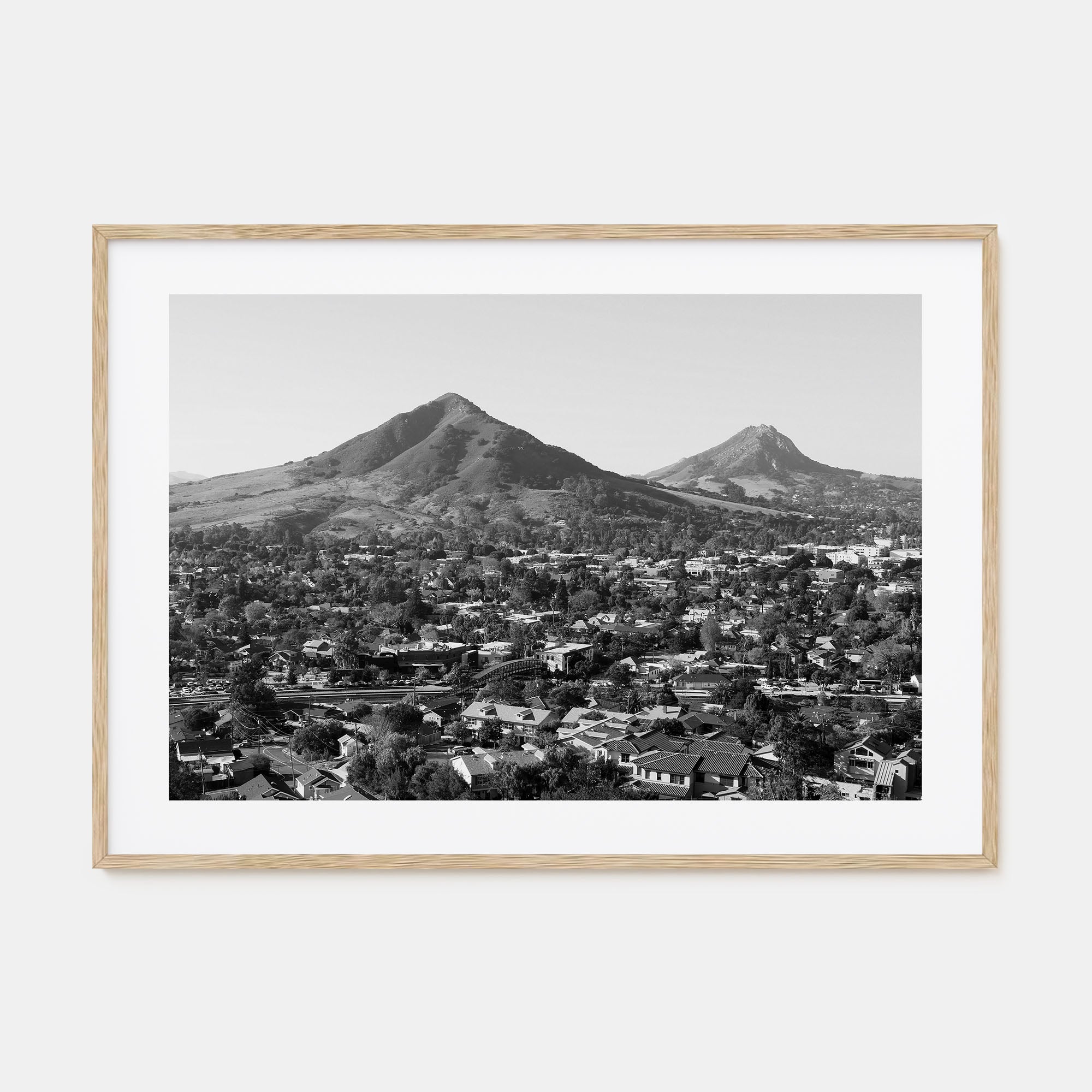 San Luis Obispo Landscape B&W Poster